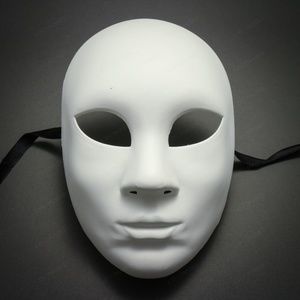 Plain White Blank Decorating Craft Masqurade Mask